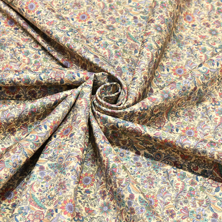 Butterscotch Italian Lawn Print Fabric