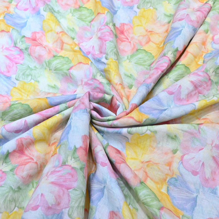 PREMIUM PURE LINEN DIGITAL PRINT FABRIC- LIN054- 07