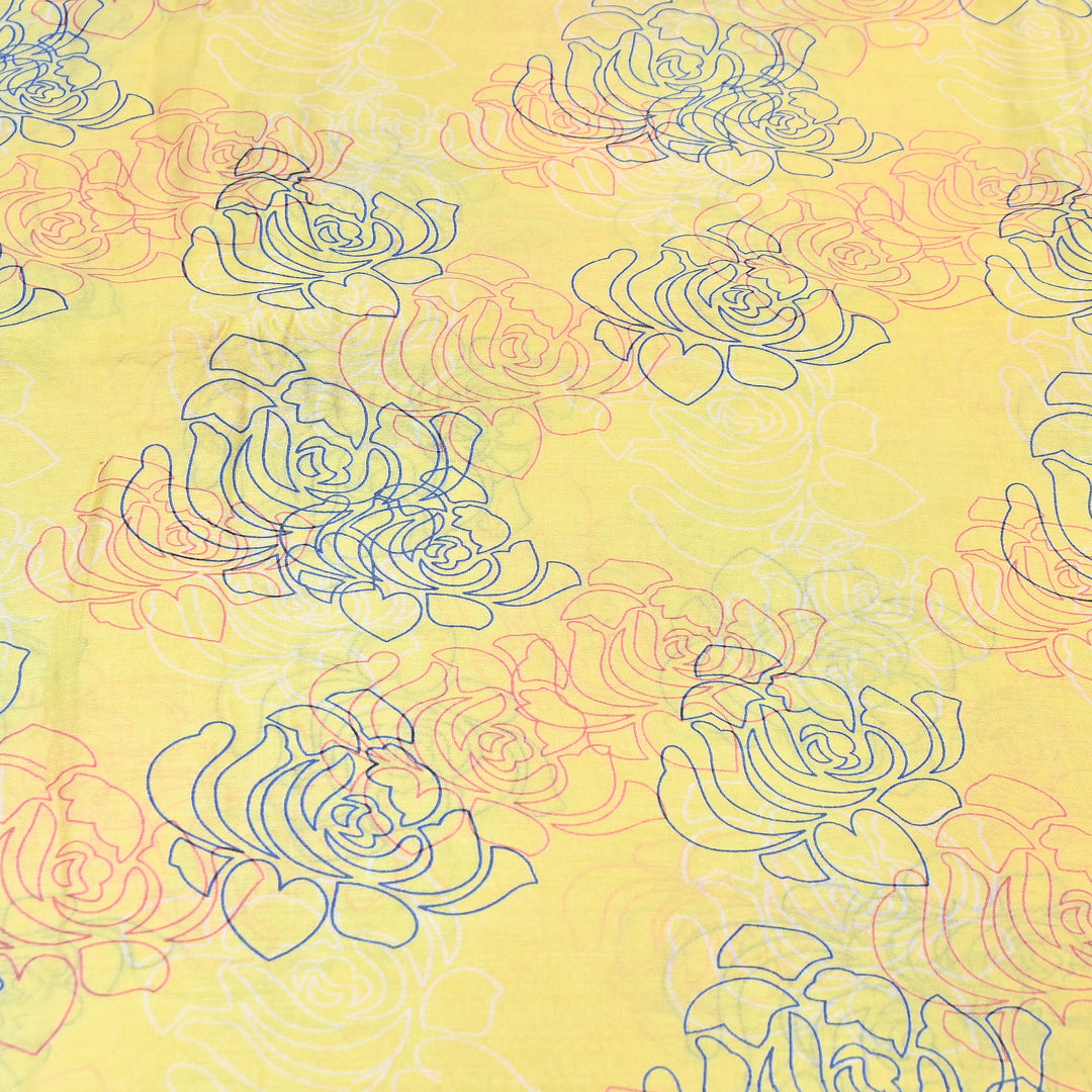 Silk Chanderi Digital Print Fabric 44" – Soft Lightweight Designer Fabric 001664-01