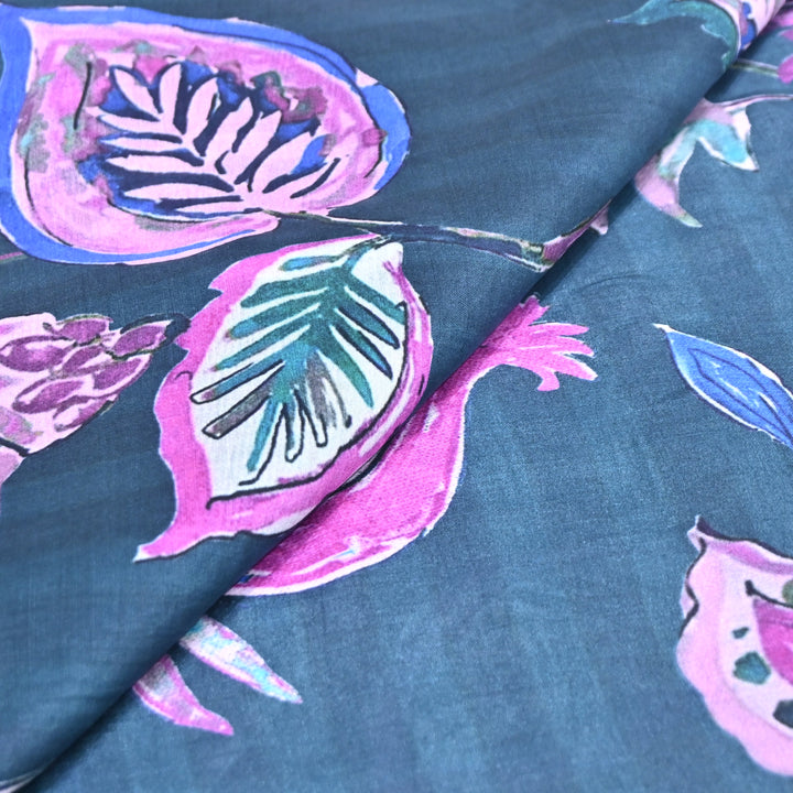 Multicolor Muslin Digital Print Fabric-KTP44-20