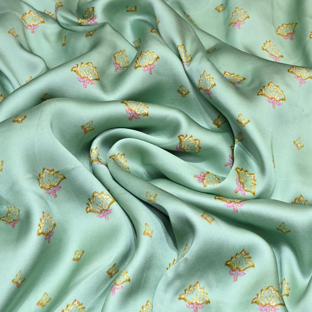 Bemberg Satin Digital Print Fabric– Soft Luxury Designer Satin Fabric 001333-10