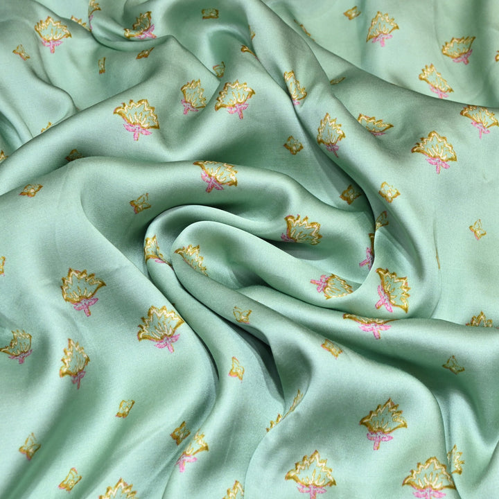 Bemberg Satin Digital Print Fabric– Soft Luxury Designer Satin Fabric 001333-10