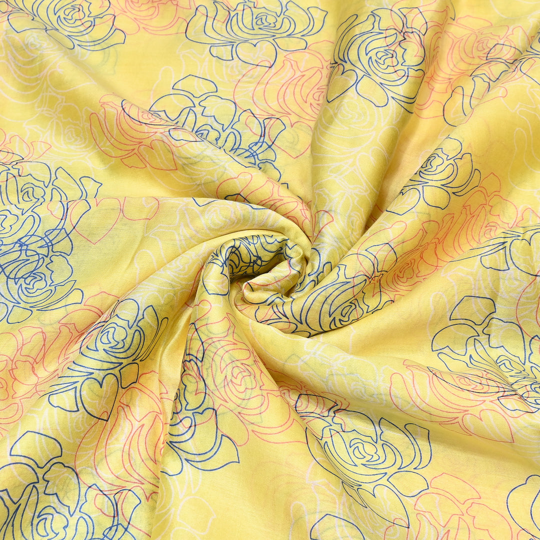 Silk Chanderi Digital Print Fabric 44" – Soft Lightweight Designer Fabric 001664-01