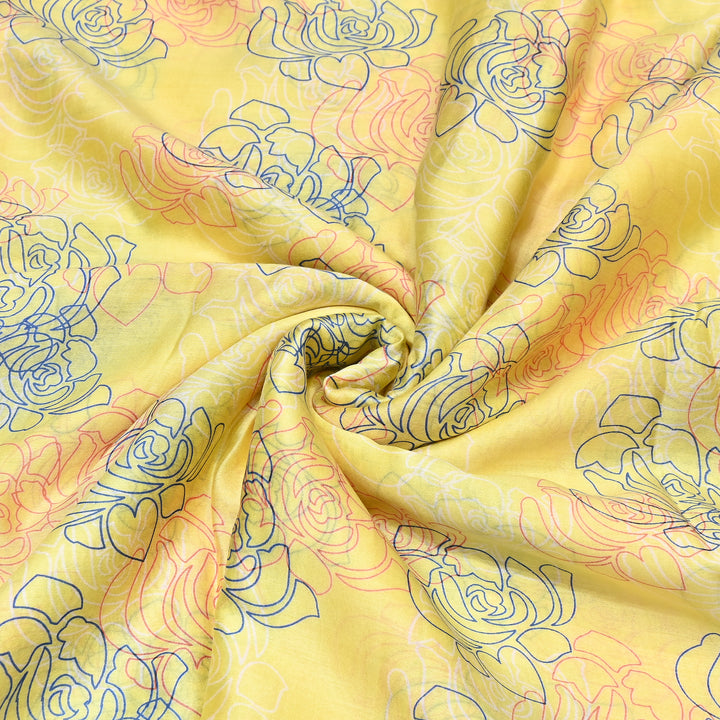 Silk Chanderi Digital Print Fabric 44" – Soft Lightweight Designer Fabric 001664-01