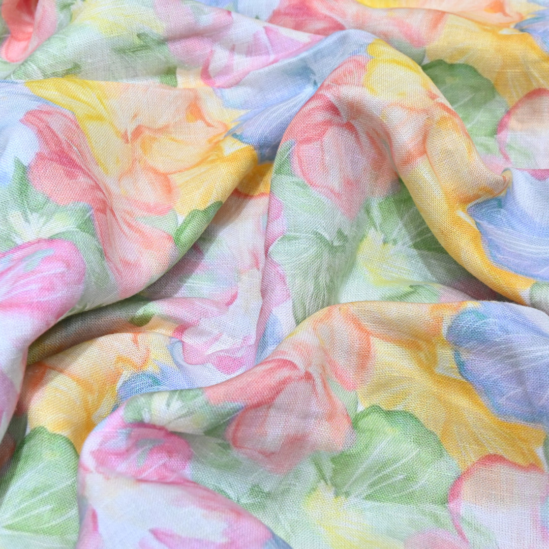 PREMIUM PURE LINEN DIGITAL PRINT FABRIC- LIN054- 07