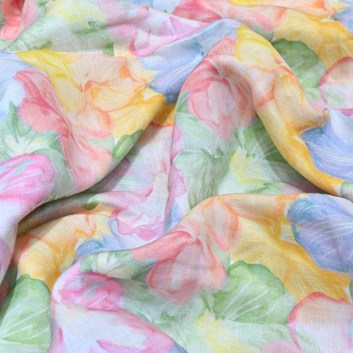 PREMIUM PURE LINEN DIGITAL PRINT FABRIC- LIN054- 07