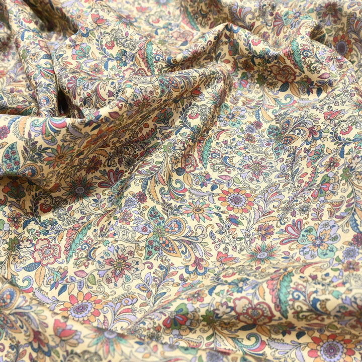 Butterscotch Italian Lawn Print Fabric
