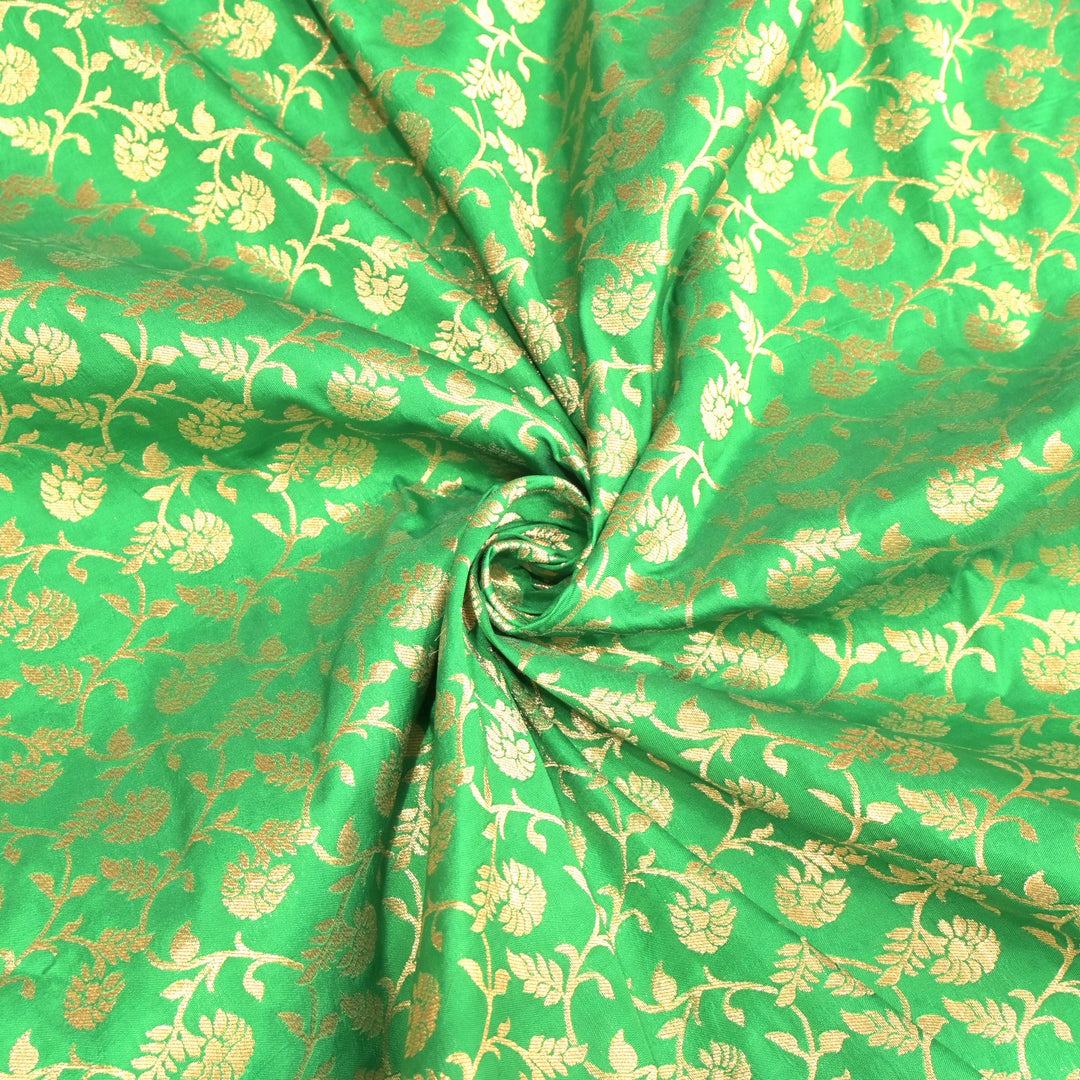 Semi Katan Silk Zari Jaal Brocade Fabrics