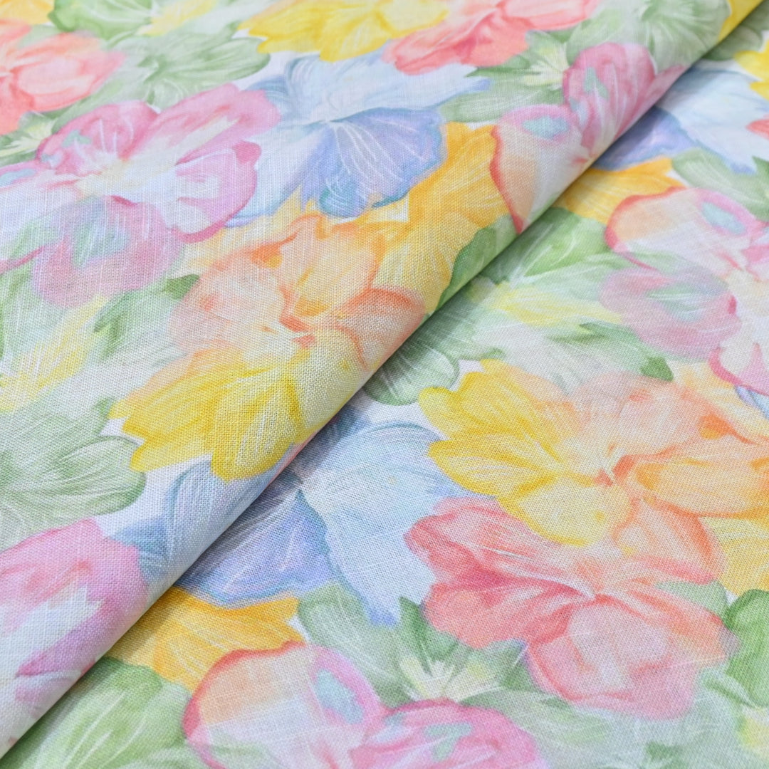 PREMIUM PURE LINEN DIGITAL PRINT FABRIC- LIN054- 07