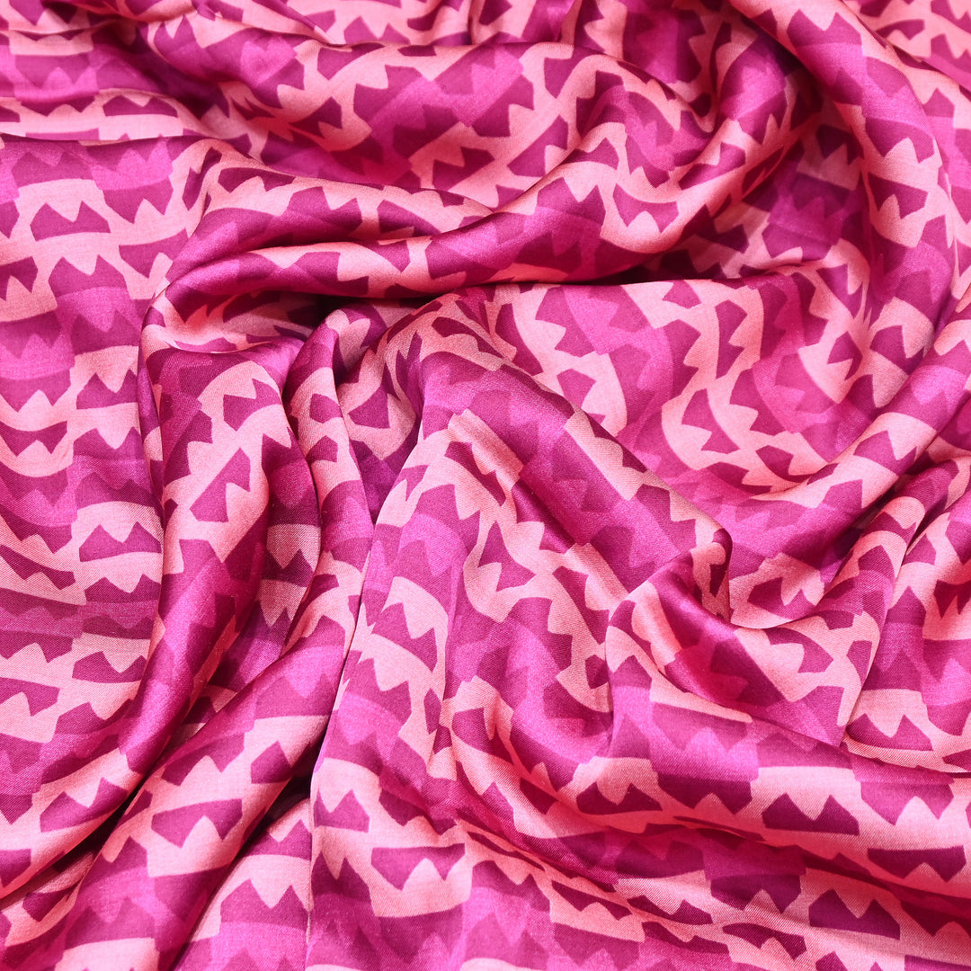 Modal Satin Digital Print Fabric  – Soft Luxury Printed Satin Fabric-001416-5