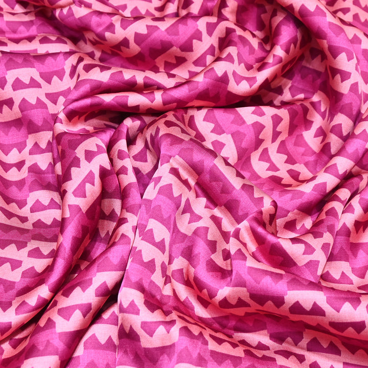 Modal Satin Digital Print Fabric  – Soft Luxury Printed Satin Fabric-001416-5