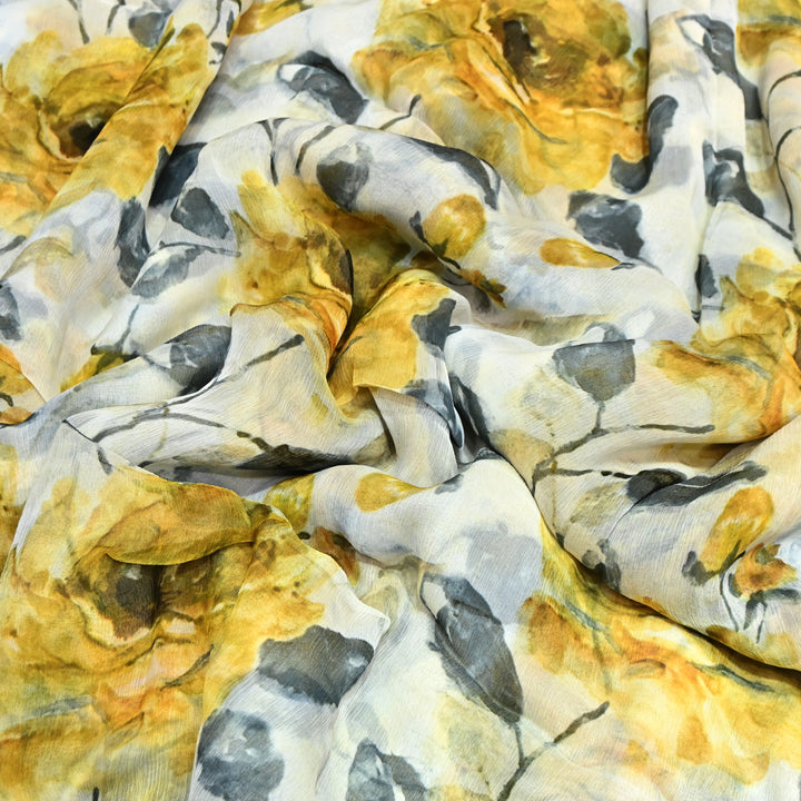 Designer Floral Cotton Digital Print Fabric-Soft Breathable Designer Cotton Fabric SNT165-13