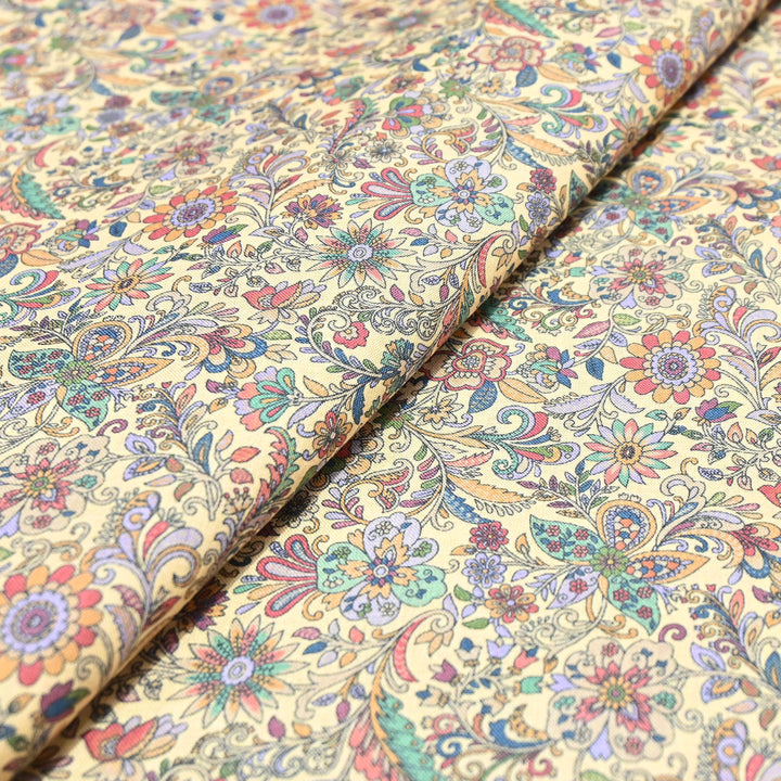 Butterscotch Italian Lawn Print Fabric