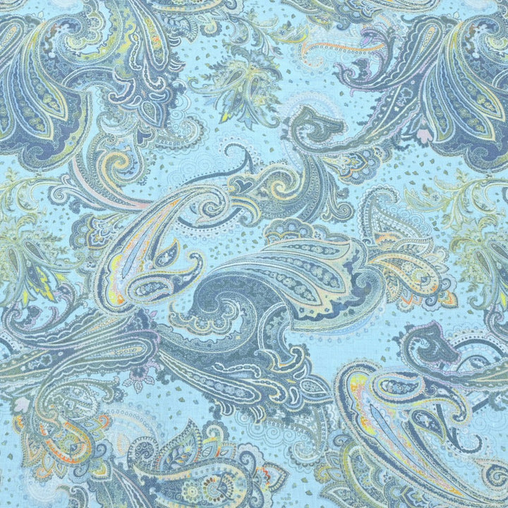 Tropical Blue Linen, Digital Print Fabrics