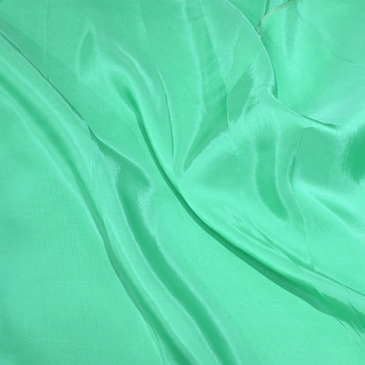 Medium Aquamarine Colour Upada Silk Fabrics