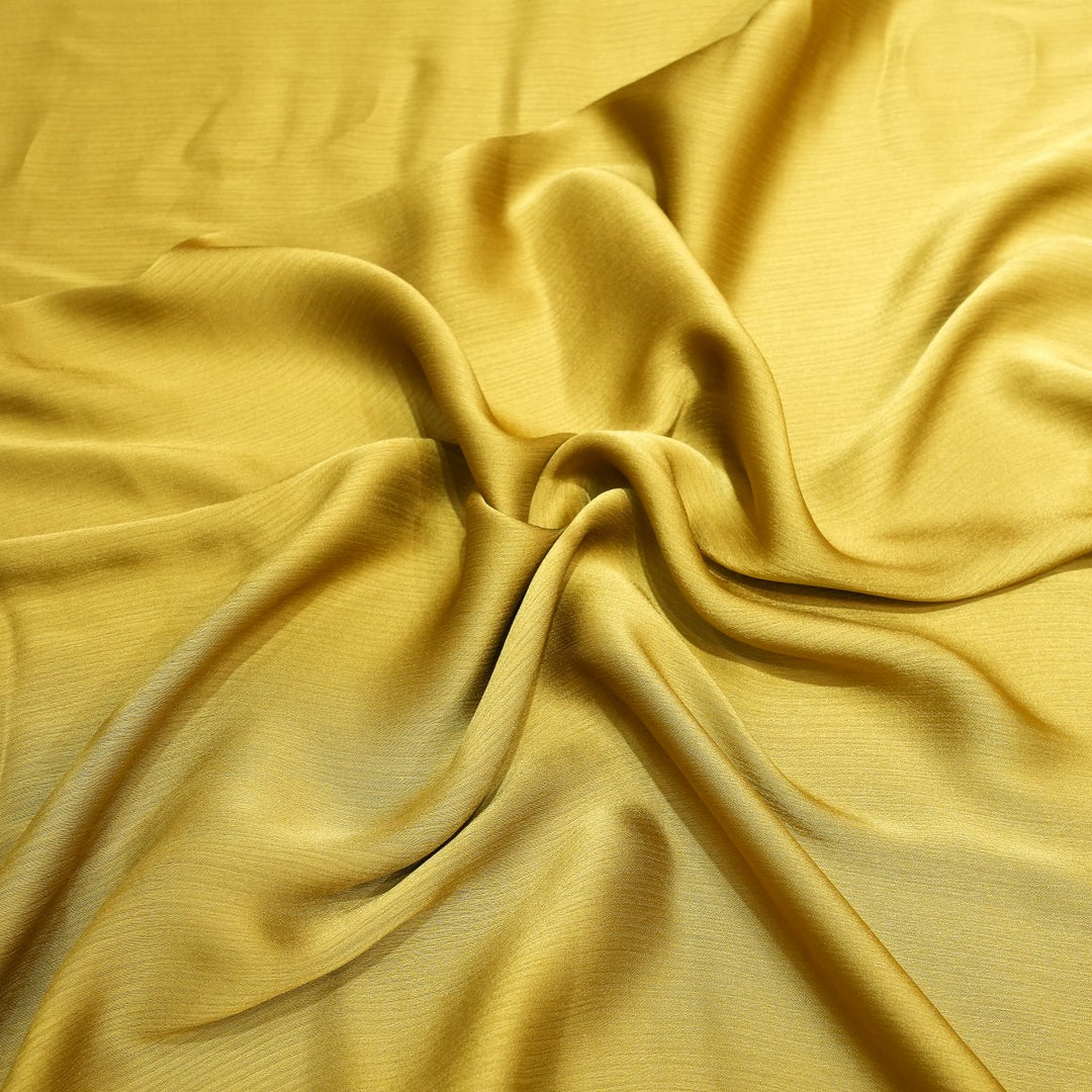 Turmeric Colour Satin Chiffon Fabrics