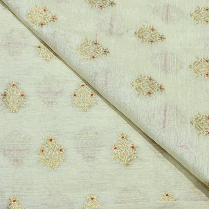 Chiniya Silk Dyeable Meena Buti Fabric