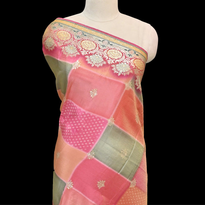 Tissue Jacquard Postion Print Dupatta