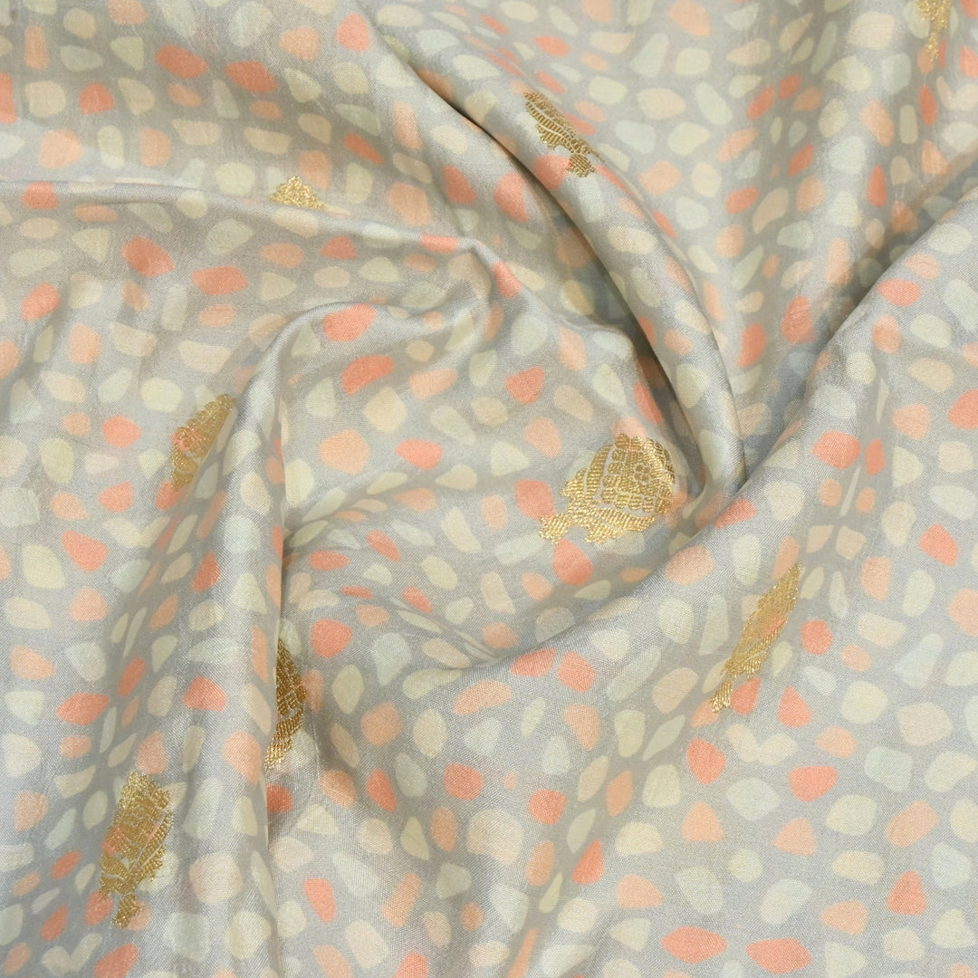 Pure Moonga Silk Zari Digital Print Fabrics