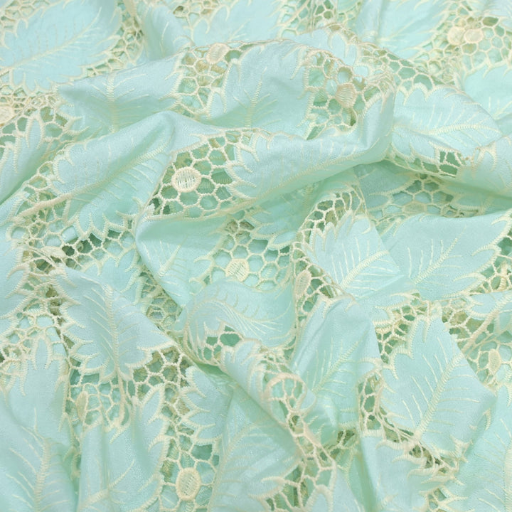 Cut Work Embroidered Fabric on Imported Crepe