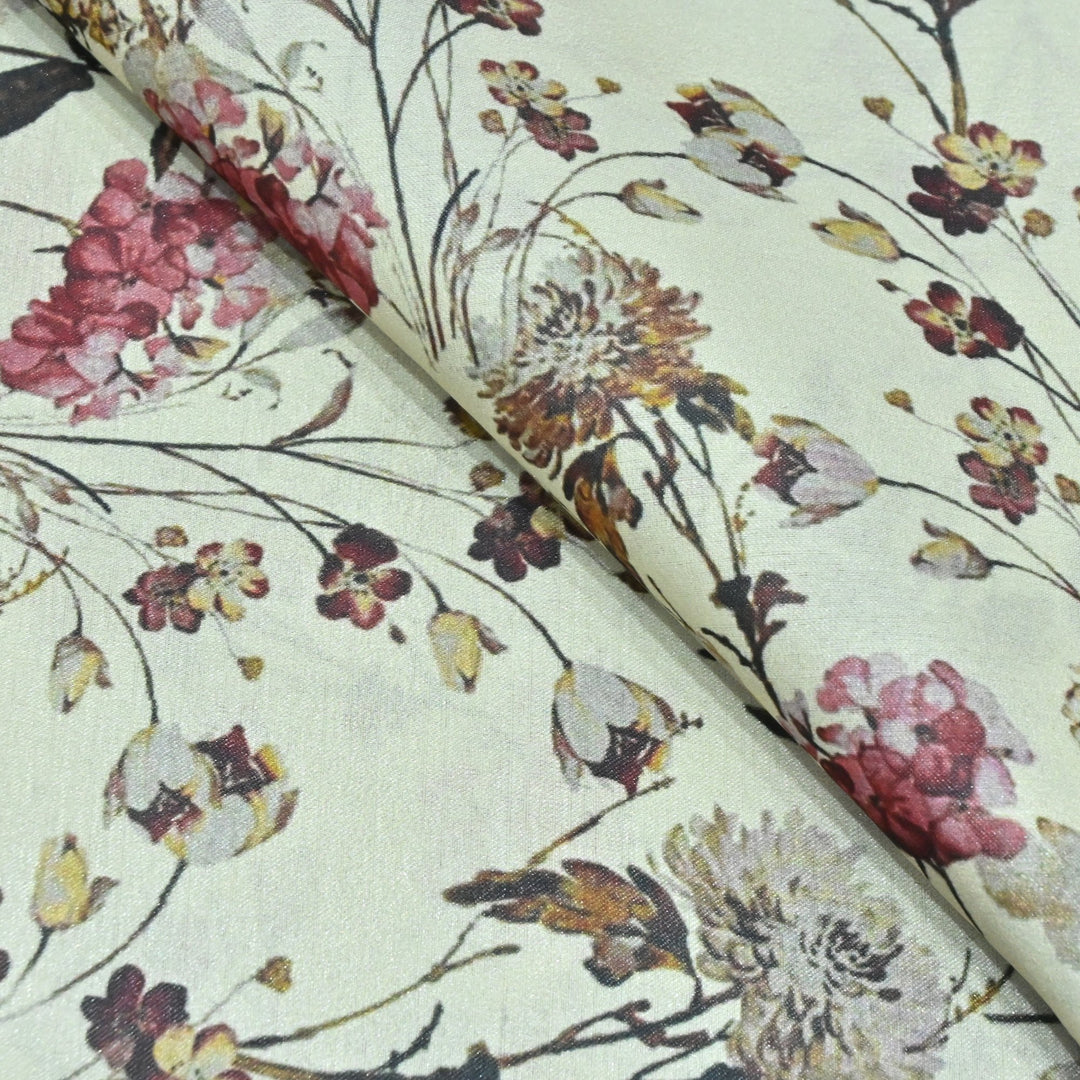 Semi Tusser Silk Prints Fabrics