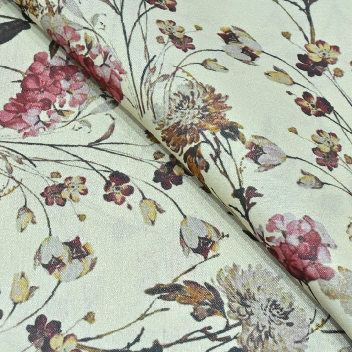 Semi Tusser Silk Prints Fabrics