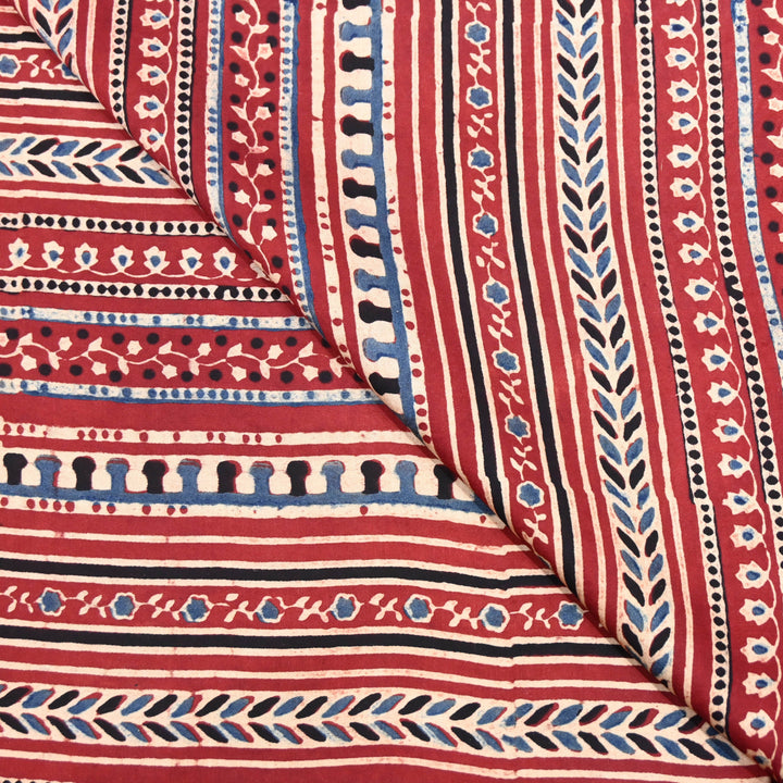 Red Modal Satin Fabric in Digital Print