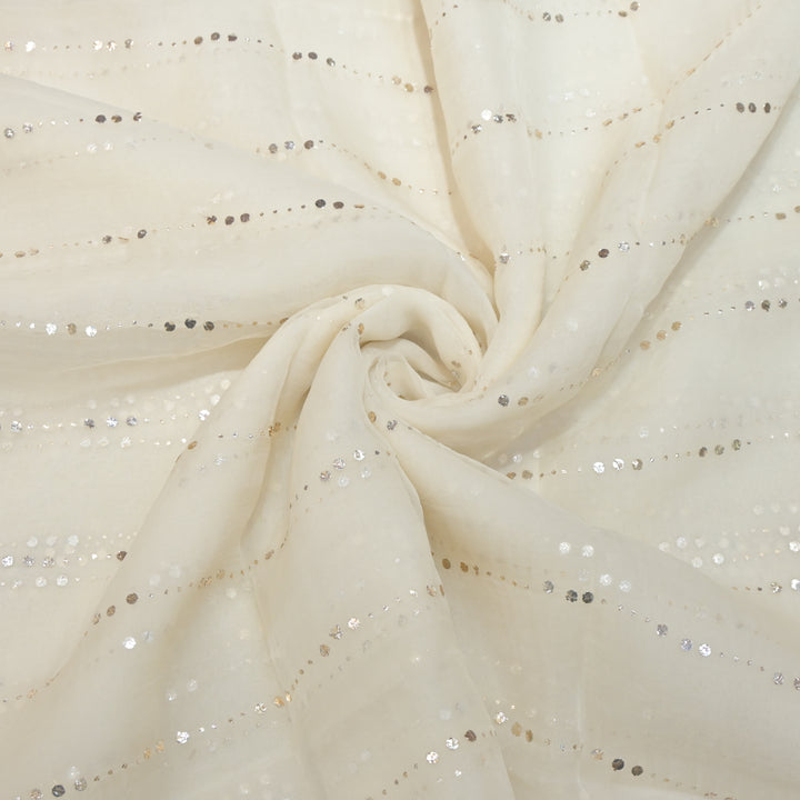 28gm Organza Mukaish Hand Work Fabrics