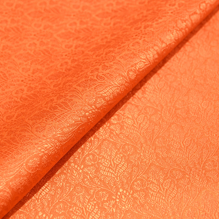 Orange Tanchui Silk Brocade Fabric