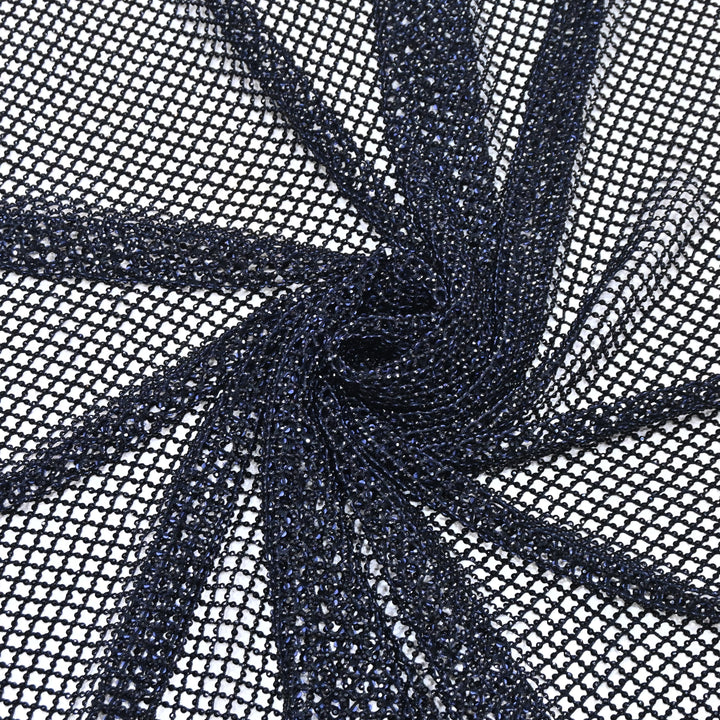 IMPORTED NET EMBROIDERY FABRIC WITH SHIMMER BEADS- LM001/26-7- 02