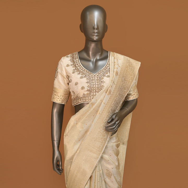 Beige Colour Silk Saree