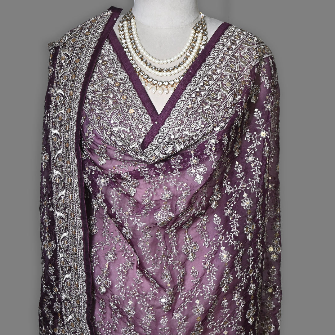 Organza Sequence & Zari Dupatta – Elegant Ethnic Dupatta for Women- RV2210-04
