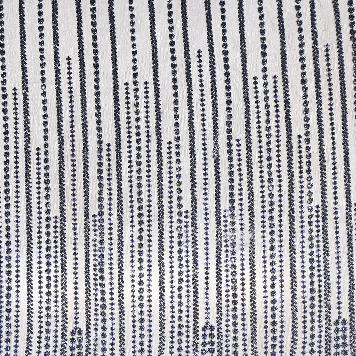 Premium Imported Beaded & Sequin Embroidery Net Fabric- 382747-04