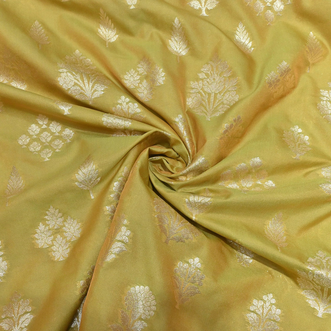 Katan Silk Zari Jaal Brocade Fabrics