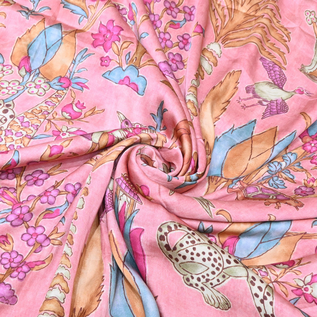Bemberg Satin Digital Print Fabric– Soft Luxury Designer Satin Fabric 001333-41