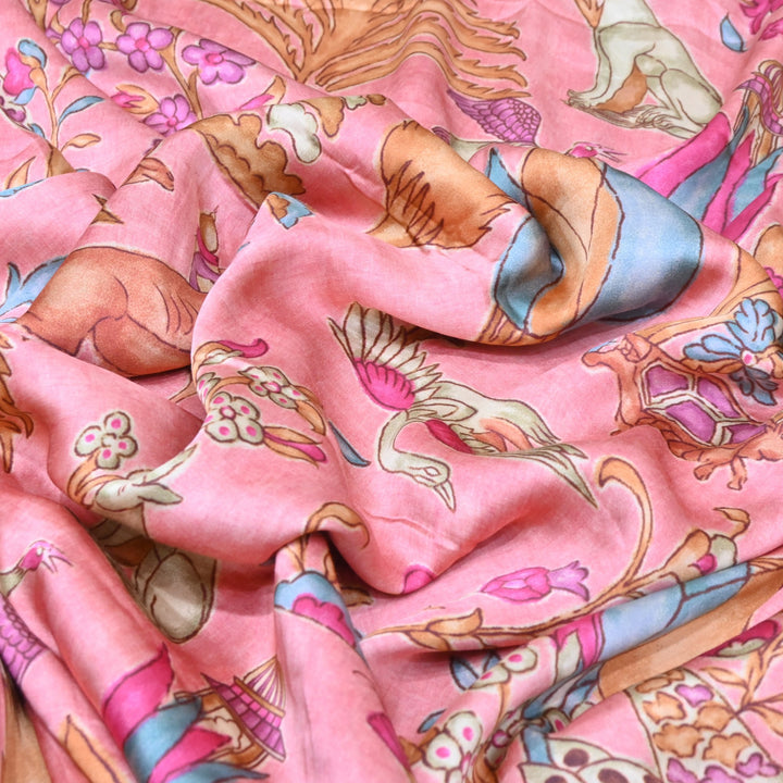 Bemberg Satin Digital Print Fabric– Soft Luxury Designer Satin Fabric 001333-41