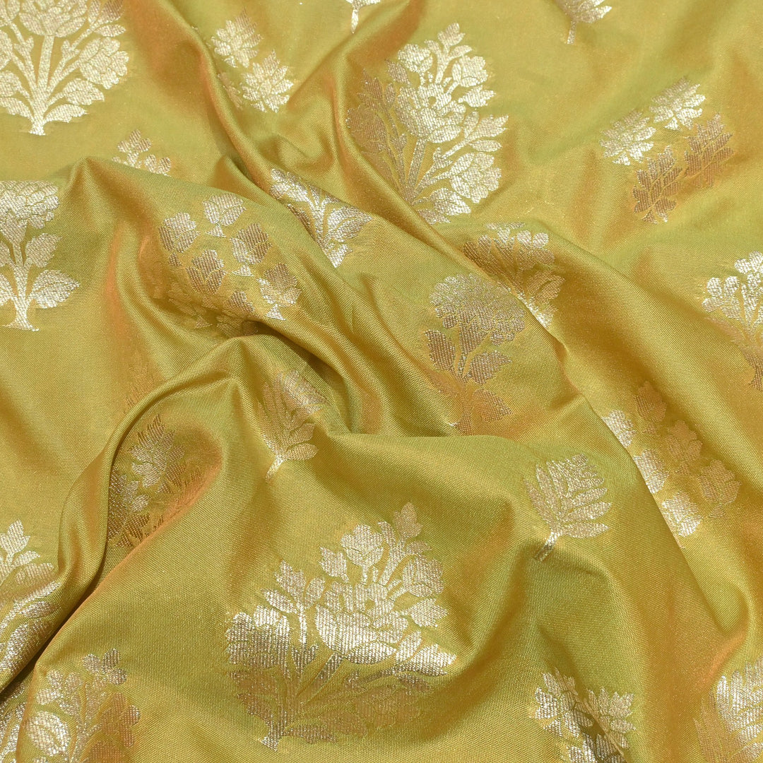 Katan Silk Zari Jaal Brocade Fabrics