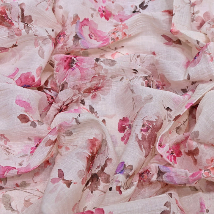 Elegant Crush Chanderi Digital Print Fabrics-UF0208-7