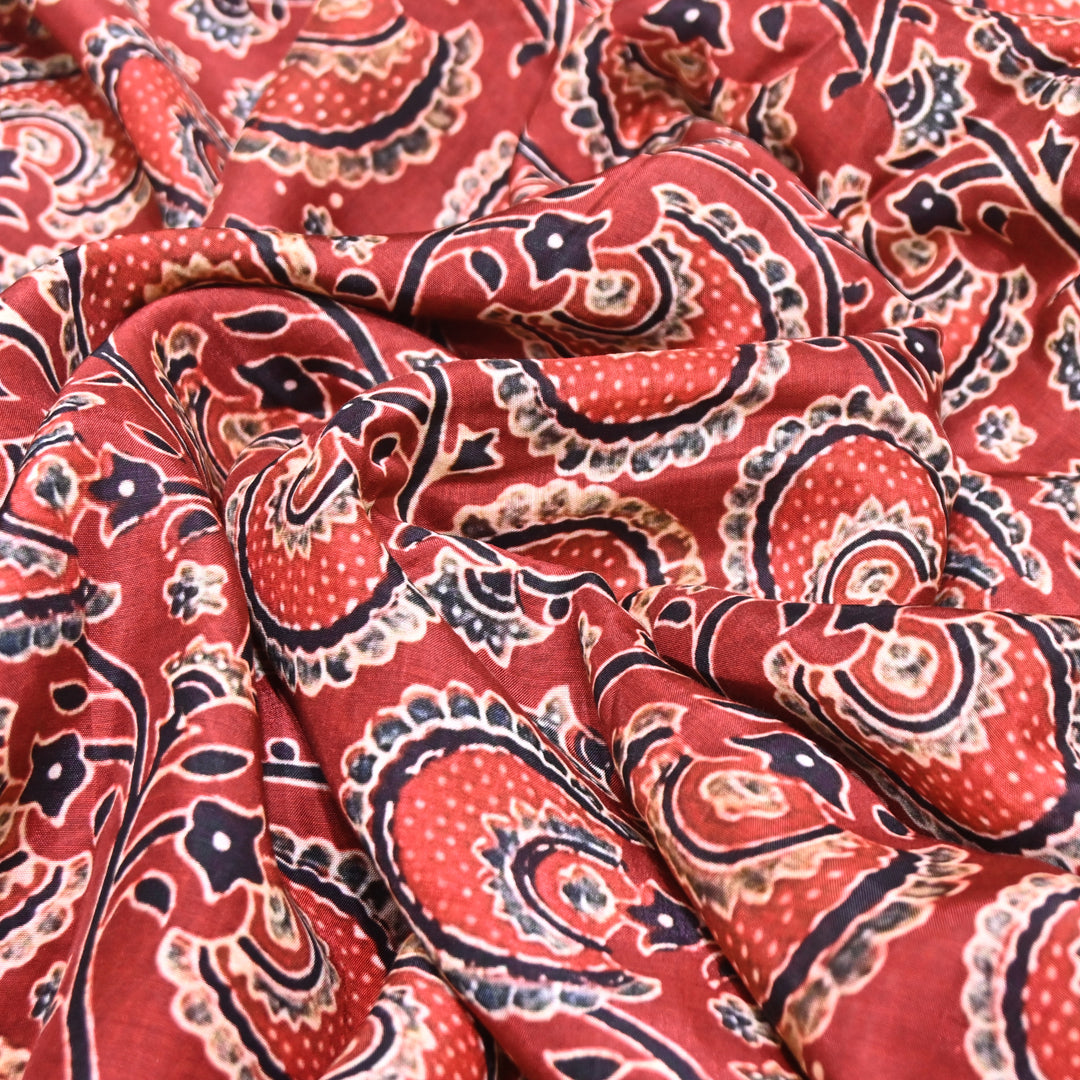 Multicolor Muslin Digital Print Fabric-KTP44-21