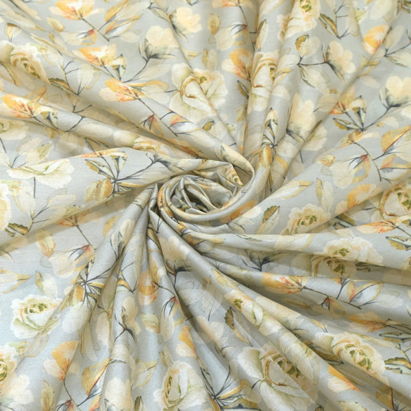Silk Chanderi Digital Print Fabrics