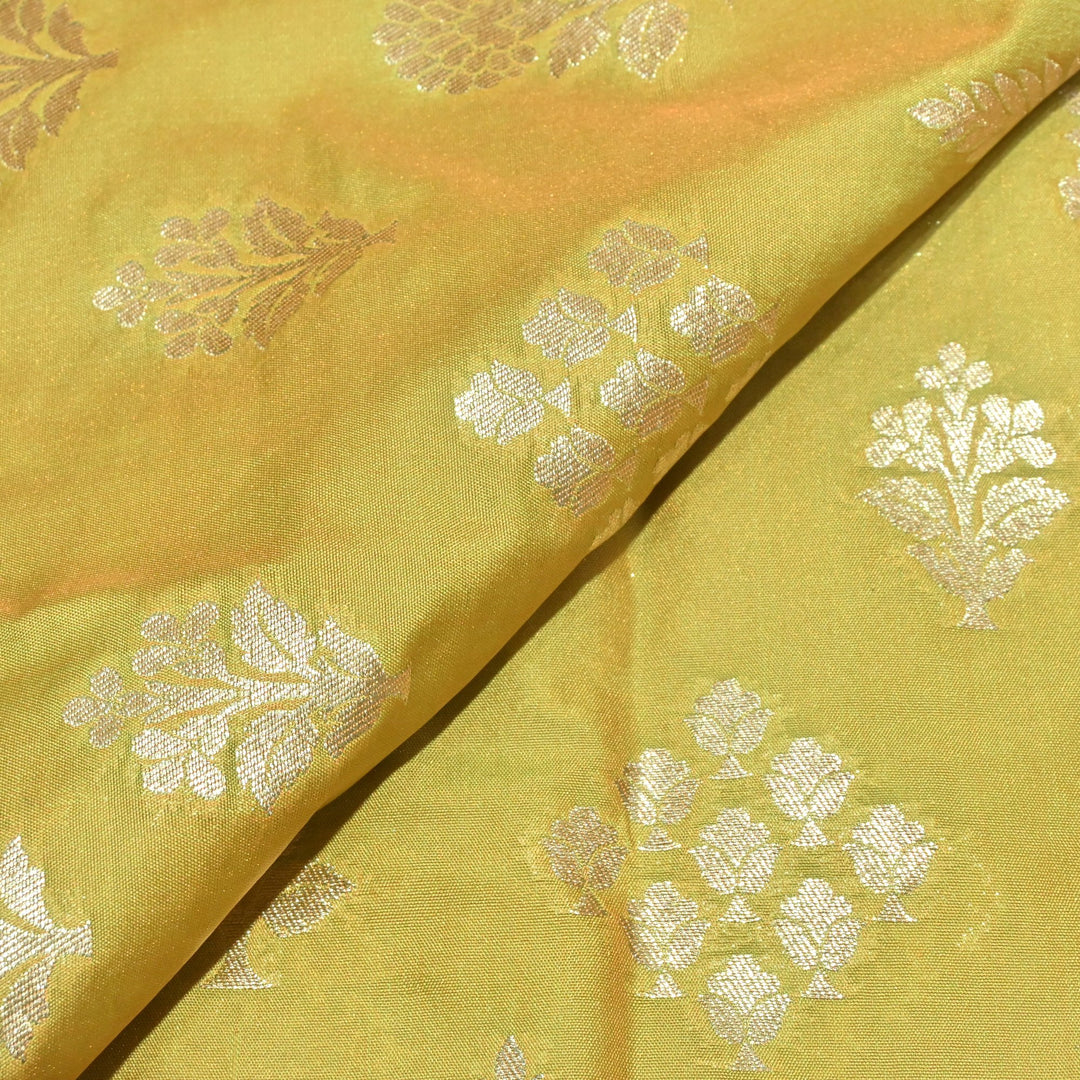 Katan Silk Zari Jaal Brocade Fabrics