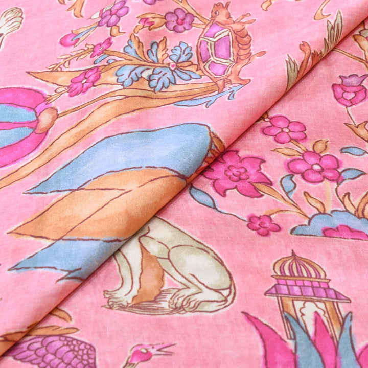 Bemberg Satin Digital Print Fabric– Soft Luxury Designer Satin Fabric 001333-41