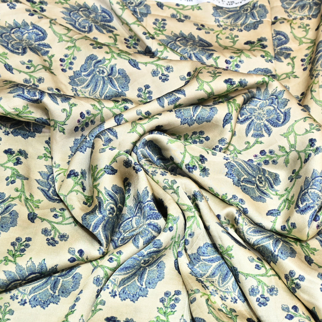 Bemberg Satin Digital Print Fabric– Soft Luxury Designer Satin Fabric 001333-07