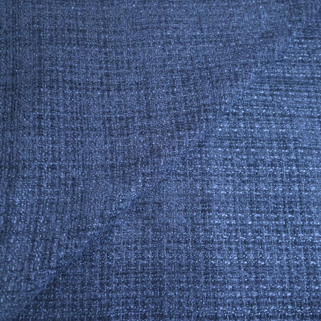Deep Navy Blue Tweed Fabric | 39-5058