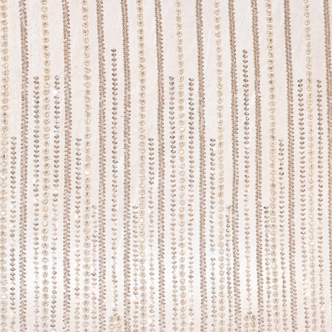 Premium Imported Beaded & Sequin Embroidery Net Fabric- 382747-05