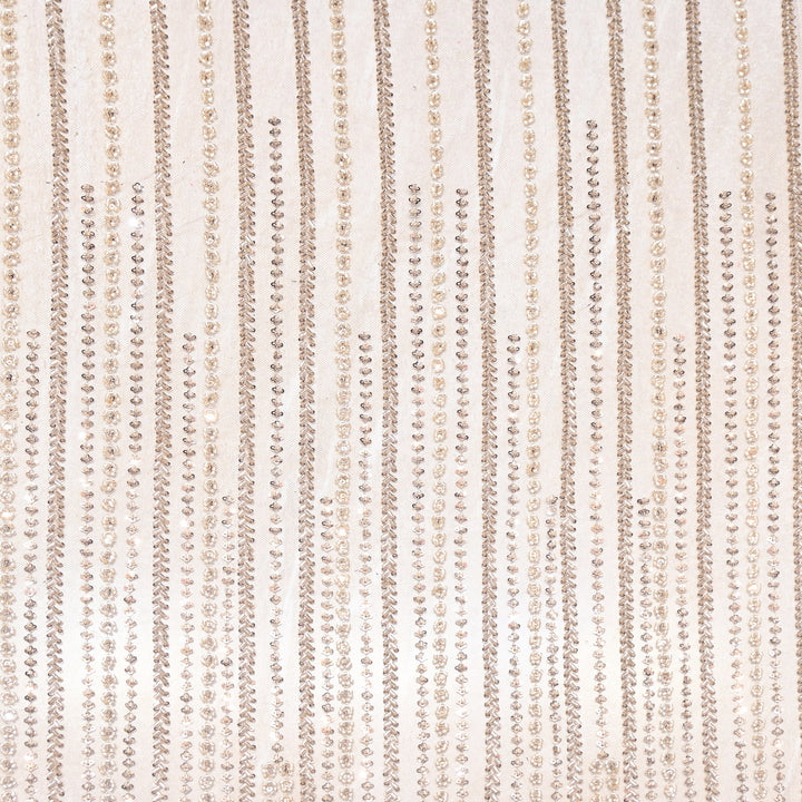 Premium Imported Beaded & Sequin Embroidery Net Fabric- 382747-05