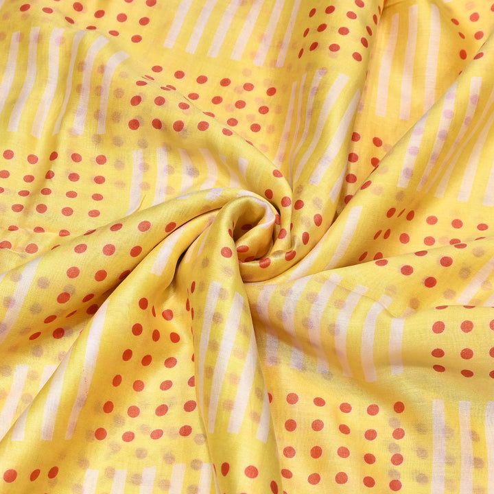 Silk Chanderi Digital Print Fabric 44" – Soft Lightweight Designer Fabric 001664-02