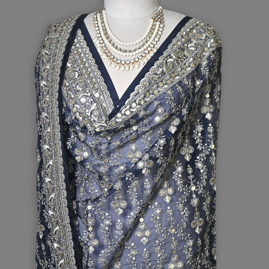 Organza Sequence & Zari Dupatta – Elegant Ethnic Dupatta for Women- RV2210-05