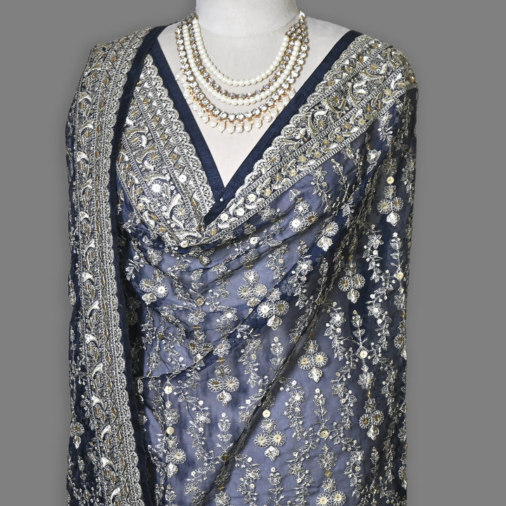 Organza Sequence & Zari Dupatta – Elegant Ethnic Dupatta for Women- RV2210-05