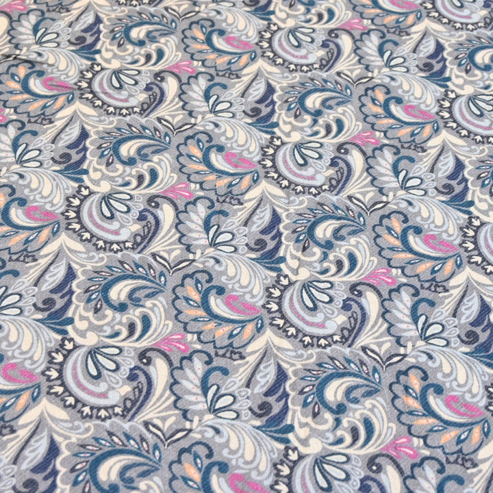 Multicolor Cotton Linen Digital Print Fabric- Soft Breathable Designer Fabric-RT0132-15